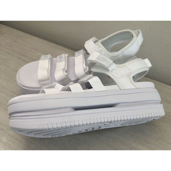 Nike DH0224-100 Women’s Sz 11 Icon Classic 4 Strap Platform White Sandals $110 - Picture 11 of 14